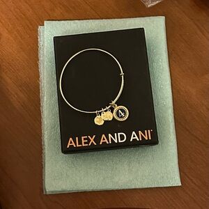 Alex and Ani Gold  Number 4 Charm Bangle